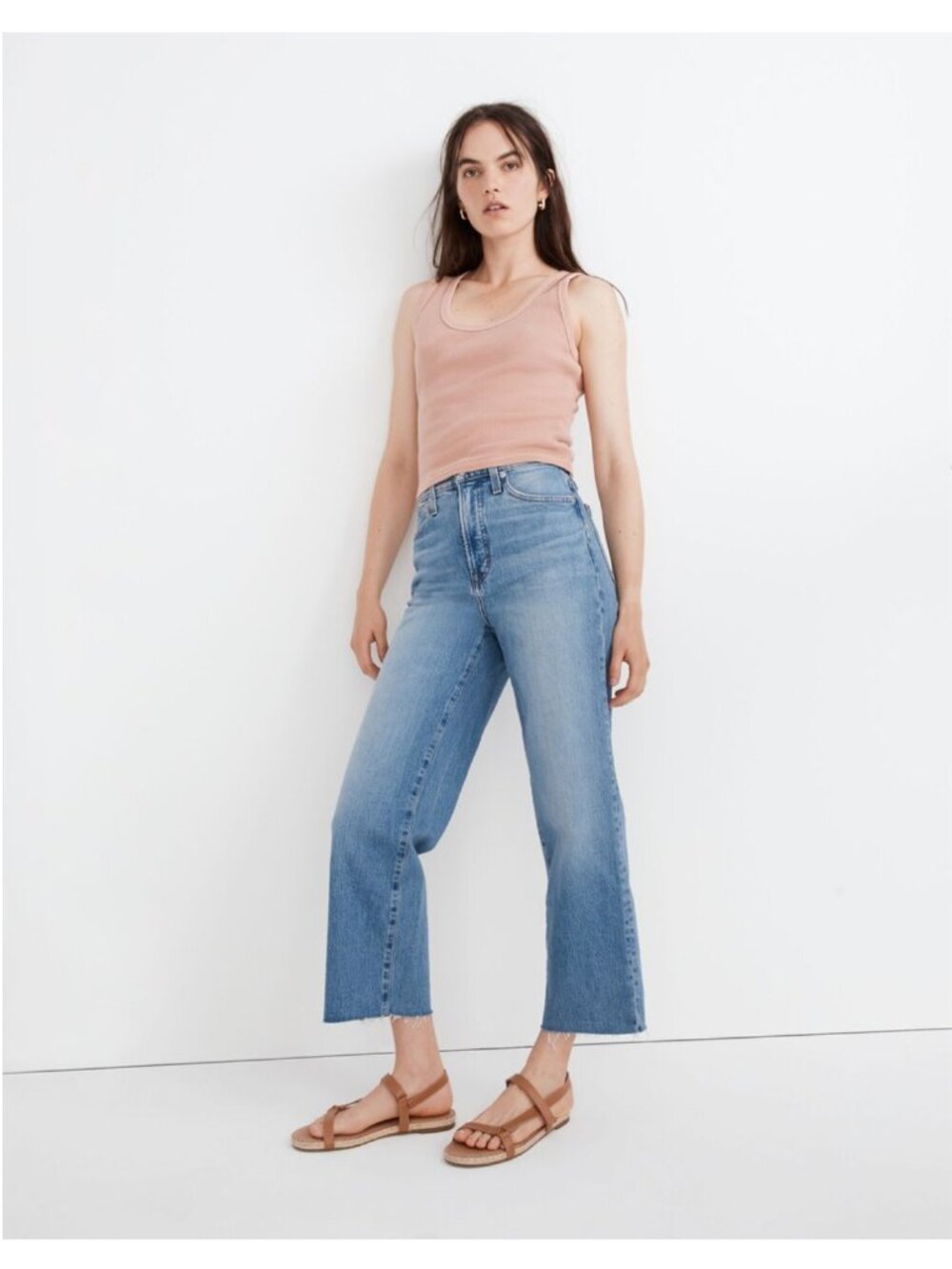 MADEWELL The Perfect Vintage Wide-Leg Crop Jean in Catlin Wash Size 28